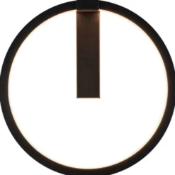 SLV One væglampe, sort, Ø40 cm