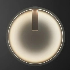 SLV One væglampe, sort, Ø60 cm