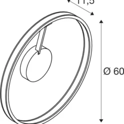 SLV One væg- & loftlampe, messing, Ø60 cm