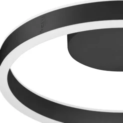 SLV One væg- & loftlampe, sort, Ø40 cm