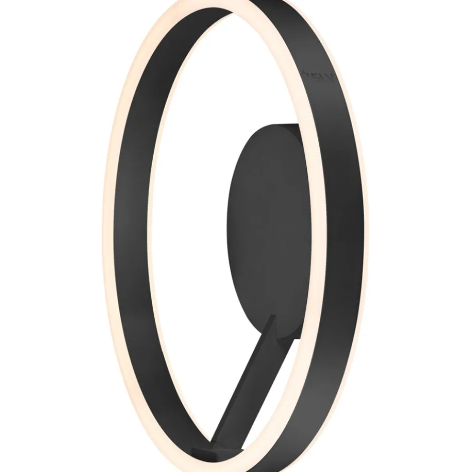 SLV One væg- & loftlampe, sort, Ø40 cm