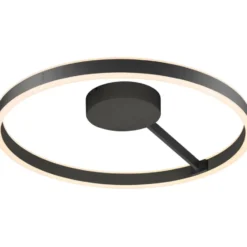 SLV One væg- & loftlampe, sort, Ø60 cm