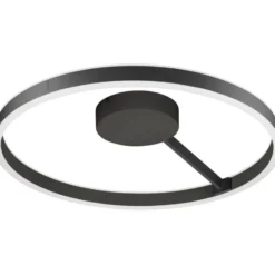 SLV One væg- & loftlampe, sort, Ø60 cm