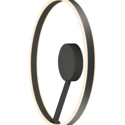 SLV One væg- & loftlampe, sort, Ø60 cm