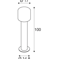 SLV Ovalisk havelampe, 100 cm