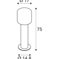 SLV Ovalisk havelampe, 75 cm