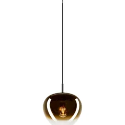 SLV Pantilo Convex pendel, krom/guld, Ø29 cm