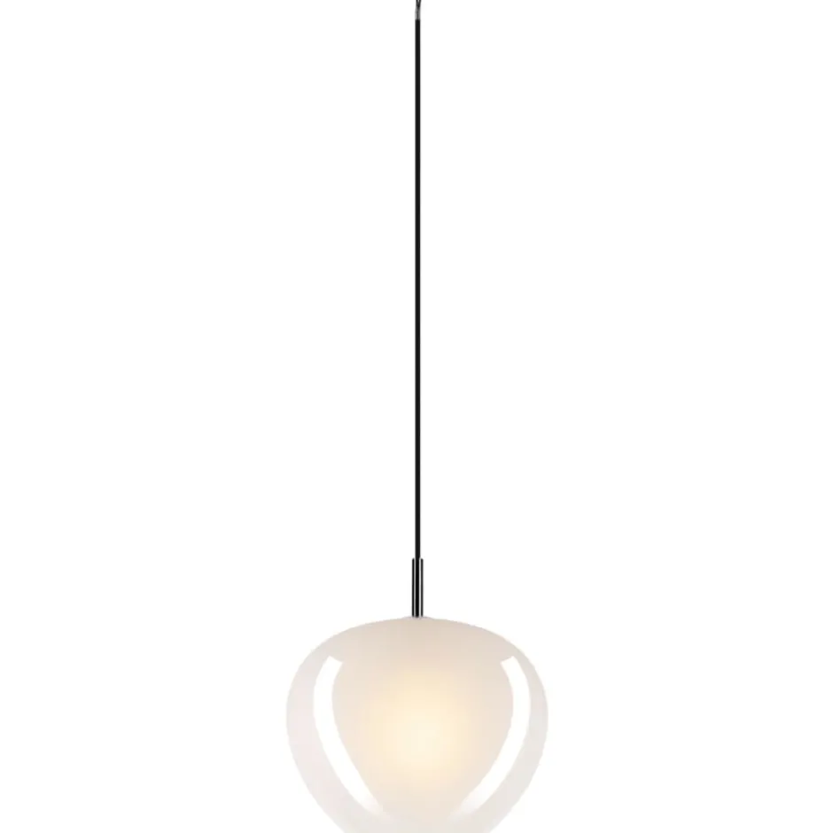 SLV Pantilo Convex pendel, krom/hvid, Ø29 cm