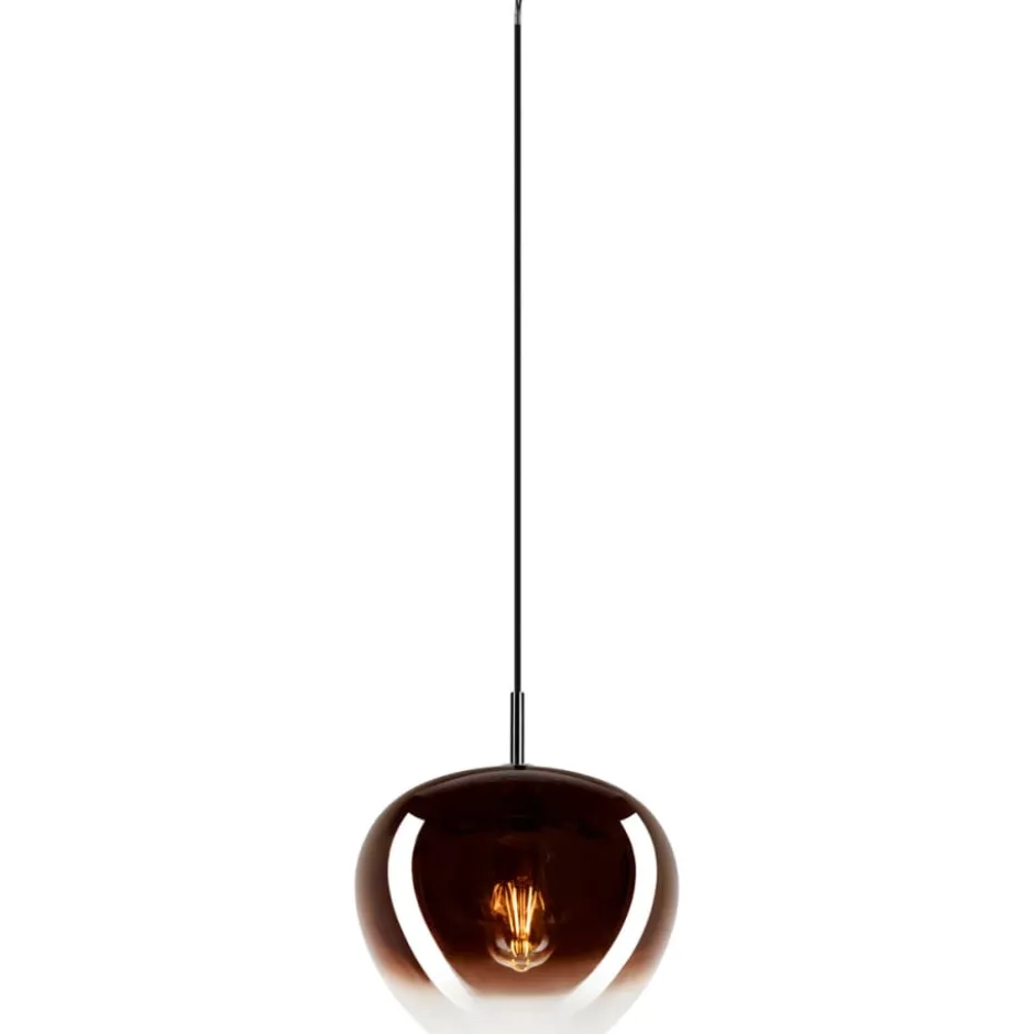 SLV Pantilo Convex pendel, krom/kobber, Ø29 cm