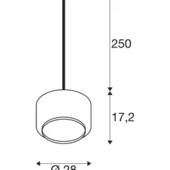 SLV Pantilo pendel, kobber, Ø28 cm
