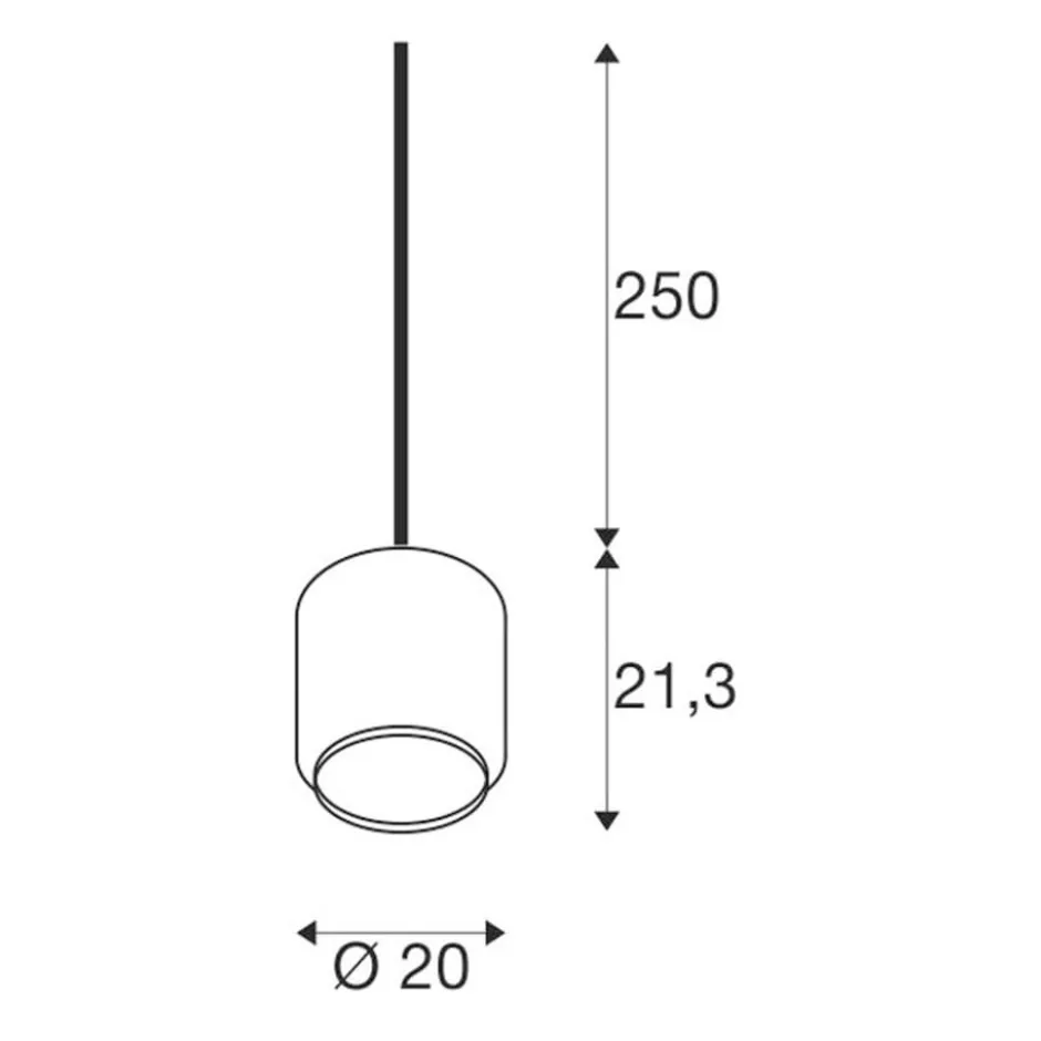 SLV Pantilo pendel, krom, Ø20 cm