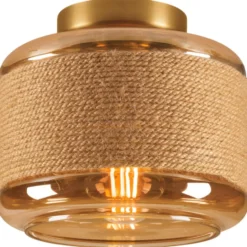 SLV Pantilo Rope loftlampe, guld, Ø19 cm