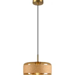 SLV Pantilo Rope pendel, guld, Ø27 cm