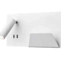 SLV Somnila USB væglampe, hvid, højre
