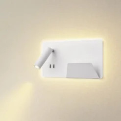 SLV Somnila USB væglampe, hvid, højre