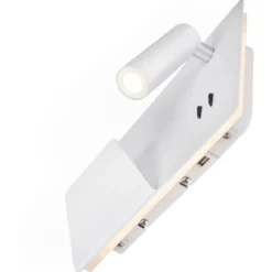 SLV Somnila USB væglampe, hvid, venstre