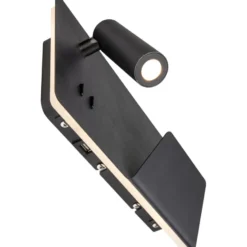 SLV Somnila USB væglampe, sort, højre