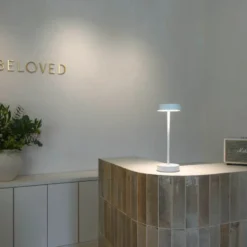 SLV Vinolina genopladelig bordlampe, hvid