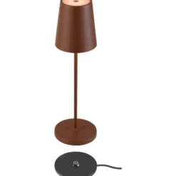 SLV Vinolina Two genopladelig bordlampe, rust