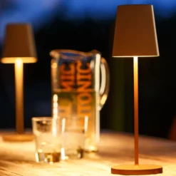 SLV Vinolina Two genopladelig bordlampe, rust