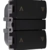 Smartkontakten Zigbee batteritryk til LK Fuga, tænd/sluk og op/ned, grå