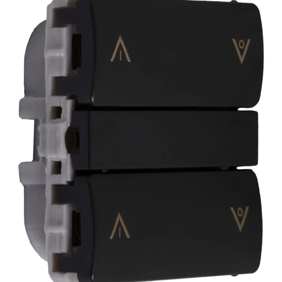 Smartkontakten Zigbee batteritryk til LK Fuga, tænd/sluk og op/ned, grå