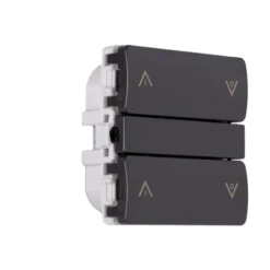 Smartkontakten Zigbee batteritryk til LK Fuga, tænd/sluk og op/ned, grå