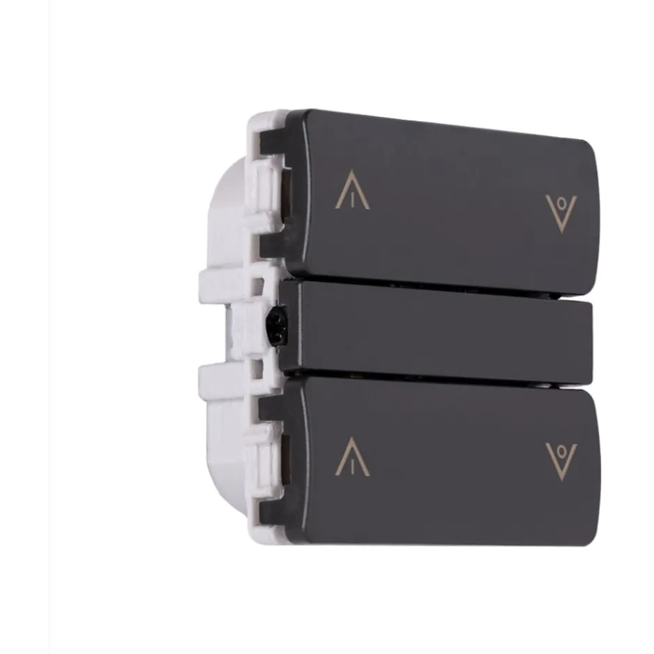 Smartkontakten Zigbee batteritryk til LK Fuga, tænd/sluk og op/ned, grå