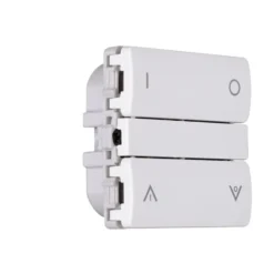 Smartkontakten Zigbee batteritryk til LK Fuga, tænd/sluk og op/ned, hvid
