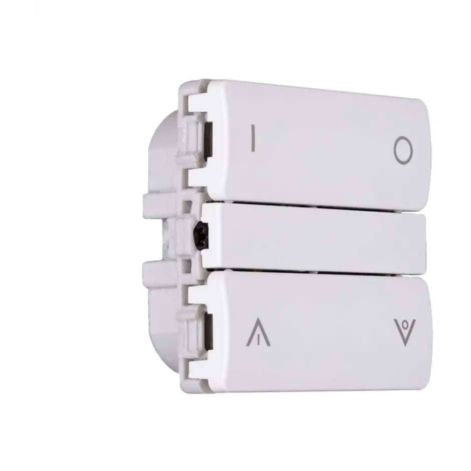 Smartkontakten Zigbee batteritryk til LK Fuga, tænd/sluk og op/ned, hvid