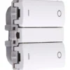 Smartkontakten Zigbee batteritryk til LK Fuga, tænd/sluk, hvid