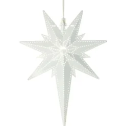 Star Trading Betlehem julestjerne med lys, 25 cm, hvid