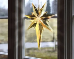 Star Trading Betlehem julestjerne med lys, 25 cm, hvid