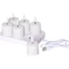 Star Trading Charge LED bloklys, 8,5 cm, 6-pak
