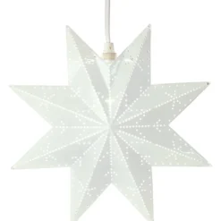 Star Trading Classic julestjerne med lys, 28 cm, hvid
