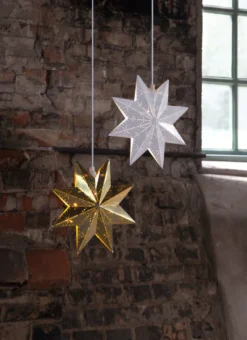 Star Trading Classic julestjerne med lys, 28 cm, hvid