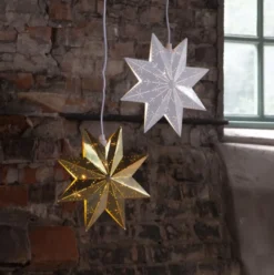 Star Trading Classic julestjerne med lys, 28 cm, hvid