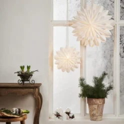 Star Trading Clipp julestjerne med lys, 40 cm, hvid
