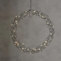 Star Trading Curly juledekoration, Ø48 cm, sort