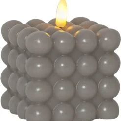 Star Trading Flamme Dot Bubble LED stearinlys, grå