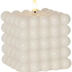 Star Trading Flamme Dot Bubble LED stearinlys, hvid