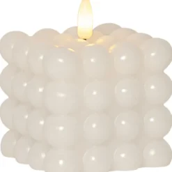 Star Trading Flamme Dot Bubble LED stearinlys, hvid