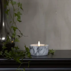 Star Trading Flamme Marble LED bloklys, batteri