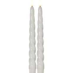 Star Trading Flamme Shine Swirl LED kronelys, batteri, hvid