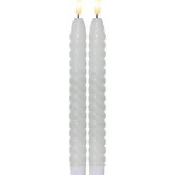 Star Trading Flamme Swirl LED kronelys, batteri, hvid