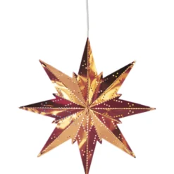Star Trading Mini julestjerne med lys, 25 cm, kobber
