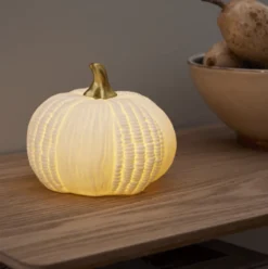 Star Trading Pumpkin græskar med lys, 12 cm