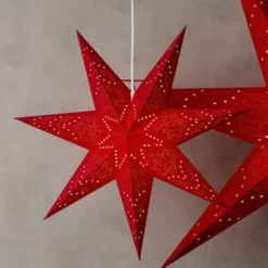 Star Trading Sensy julestjerne med lys, 51 cm, rød