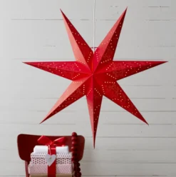 Star Trading Sensy julestjerne med lys, 70 cm, rød