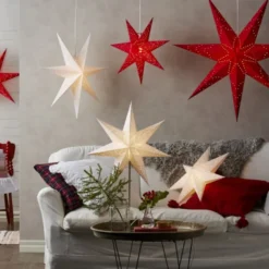 Star Trading Sensy julestjerne med lys, 70 cm, rød
